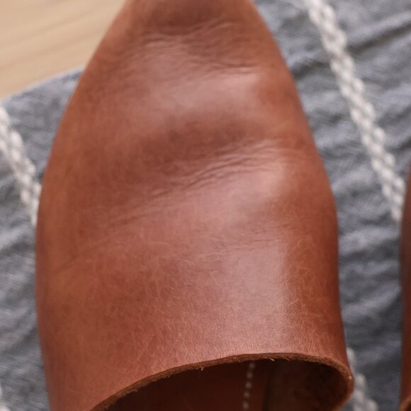 'Providence' Handmade Leather Mules in Deep Brown - Picture 3 of 8